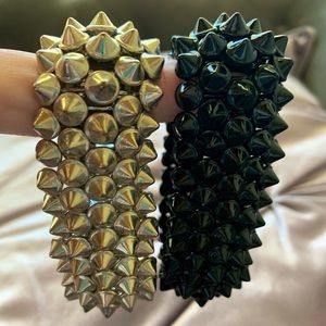 2 studded Nordstrom stretchy bracelets